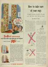 Better Homes & Gardens May 1948 Magazine Article: How to take care of your rugs