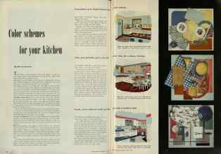 Better Homes & Gardens May 1948 Magazine Article: Color schemes for your kitchen