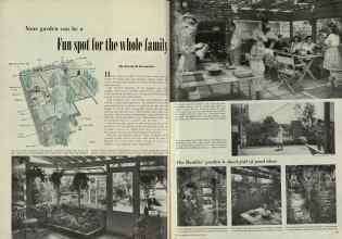 Better Homes & Gardens May 1948 Magazine Article: Your garden can be a Fun spot for the whole family