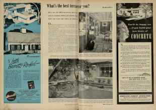Better Homes & Gardens June 1948 Magazine Article: What's the best terrace for you?