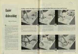 Better Homes & Gardens June 1948 Magazine Article: Easier dishwashing