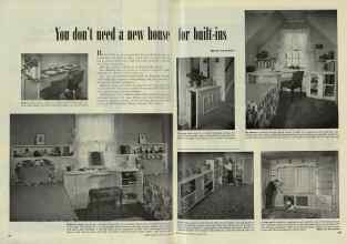 Better Homes & Gardens June 1948 Magazine Article: Yon don't need a new house for built-ins