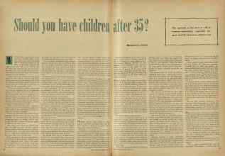 Better Homes & Gardens July 1948 Magazine Article: Should you have children after 35?