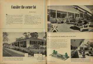 Better Homes & Gardens July 1948 Magazine Article: Consider the corner lot