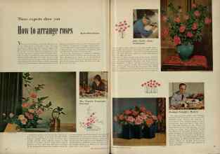 Better Homes & Gardens July 1948 Magazine Article: How to arrange roses