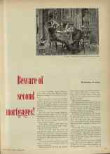 Better Homes & Gardens August 1948 Magazine Article: Beware of second mortgages!