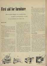 Better Homes & Gardens August 1948 Magazine Article: First aid for furniture
