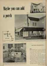 Better Homes & Gardens August 1948 Magazine Article: Maybe you can add a porch