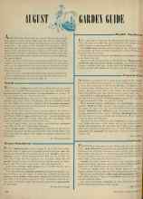 Better Homes & Gardens August 1948 Magazine Article: AUGUST GARDEN GUIDE