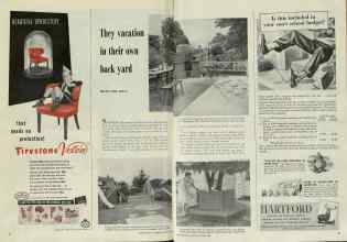Better Homes & Gardens August 1948 Magazine Article: They vacation in their own back yard