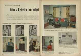 Better Homes & Gardens August 1948 Magazine Article: Color will stretch your budget