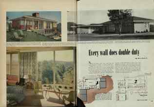 Better Homes & Gardens August 1948 Magazine Article: Every wall does double duty