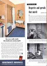 Better Homes & Gardens September 1948 Magazine Article: Draperies and spreads that match