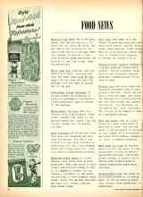 Better Homes & Gardens September 1948 Magazine Article: FOOD NEWS
