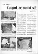Better Homes & Gardens September 1948 Magazine Article: Waterproof your basement walls