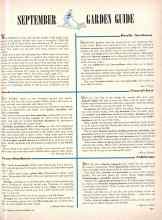 Better Homes & Gardens September 1948 Magazine Article: SEPTEMBER GARDEN GUIDE