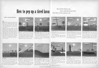 Better Homes & Gardens September 1948 Magazine Article: How to pep up a tired lawn