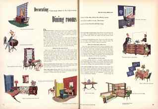 Better Homes & Gardens September 1948 Magazine Article: Decorating--how to go about it. No. 2 of a series Dining rooms