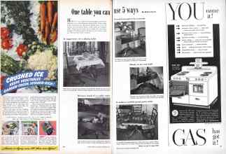 Better Homes & Gardens September 1948 Magazine Article: One table you can use 5 ways