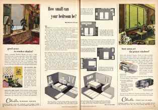 Better Homes & Gardens September 1948 Magazine Article: How small can your bedroom be?