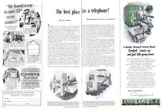 Better Homes & Gardens September 1948 Magazine Article: The best place for a telephone?