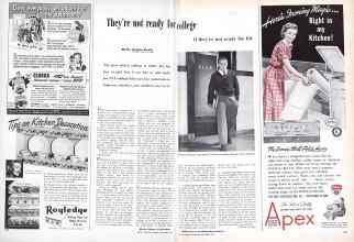 Better Homes & Gardens September 1948 Magazine Article: They're not ready for college