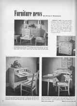 Better Homes & Gardens October 1948 Magazine Article: Furniture news