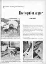 Better Homes & Gardens October 1948 Magazine Article: How to put on lacquer