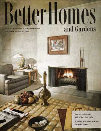Better Homes & Gardens November 1948 Magazine Cover