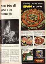 Better Homes & Gardens November 1948 Magazine Article: Peasant designs add sparkle to your Christmas gifts