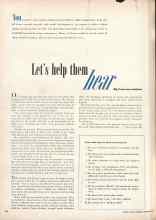 Better Homes & Gardens November 1948 Magazine Article: Let's help them hear