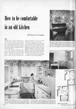 Better Homes & Gardens November 1948 Magazine Article: How to be comfortable in an old kitchen