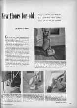 Better Homes & Gardens November 1948 Magazine Article: New floors for old
