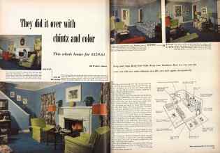 Better Homes & Gardens November 1948 Magazine Article: They did it over with chintz and color