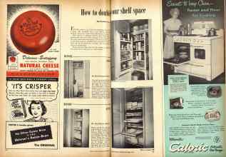 Better Homes & Gardens November 1948 Magazine Article: How to double your shelf space