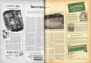 Better Homes & Gardens November 1948 Magazine Article: Floors of concrete