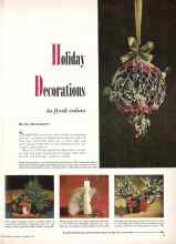 Better Homes & Gardens December 1948 Magazine Article: Holiday Decorations in fresh colors