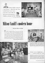 Better Homes & Gardens December 1948 Magazine Article: Milton Caniff's modern home