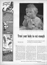 Better Homes & Gardens December 1948 Magazine Article: Trust your baby to eat enough