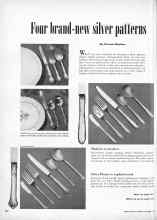 Better Homes & Gardens December 1948 Magazine Article: Four brand-new silver patterns