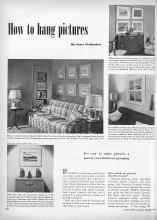 Better Homes & Gardens December 1948 Magazine Article: How to hang pictures