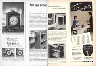 Better Homes & Gardens December 1948 Magazine Article: Ned more shelves?