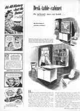 Better Homes & Gardens January 1949 Magazine Article: Desk-table-cabinet