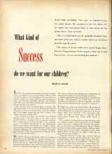 Better Homes & Gardens January 1949 Magazine Article: What kind of Success do we want for our children?