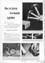 Better Homes & Gardens January 1949 Magazine Article: How to fasten two boards together