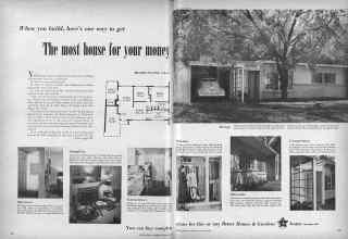 Better Homes & Gardens January 1949 Magazine Article: The most house for your money