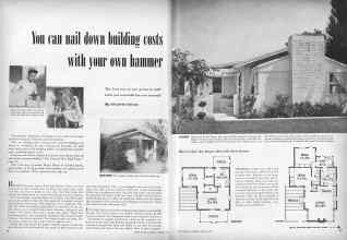 Better Homes & Gardens January 1949 Magazine Article: You can nail down building costs with your own hammer