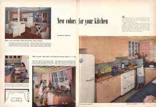 Better Homes & Gardens January 1949 Magazine Article: New colors for your kitchen