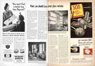 Better Homes & Gardens January 1949 Magazine Article: What you should know... about glass curtains