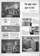 Better Homes & Gardens February 1949 Magazine Article: Put empty corner space to work